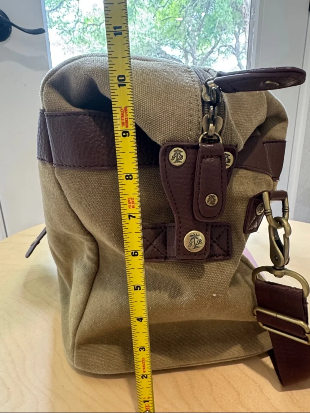 Tommy Bahama Relax Canvas Leather Duffle Bag Y2K